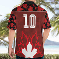 Custom Canadian Rugby Hawaiian Shirt Maple Leaves Sporty Art Style Red Color - Wonder Print Shop