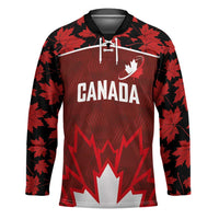 Custom Canadian Rugby Hockey Jersey Maple Leaves Sporty Art Style Red Color - Wonder Print Shop
