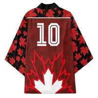 Custom Canadian Rugby Kimono Maple Leaves Sporty Art Style Red Color - Wonder Print Shop