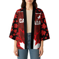 Custom Canadian Rugby Kimono Maple Leaves Sporty Art Style Red Color - Wonder Print Shop