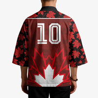 Custom Canadian Rugby Kimono Maple Leaves Sporty Art Style Red Color - Wonder Print Shop