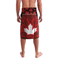 Custom Canadian Rugby Lavalava Maple Leaves Sporty Art Style Red Color - Wonder Print Shop