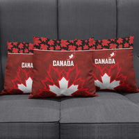 Canadian Rugby Pillow Cover Maple Leaves Sporty Art Style Red Color - Wonder Print Shop
