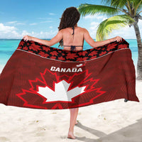 Canadian Rugby Sarong Maple Leaves Sporty Art Style Red Color - Wonder Print Shop