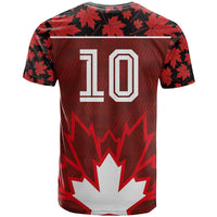 Custom Canadian Rugby T Shirt Maple Leaves Sporty Art Style Red Color - Wonder Print Shop
