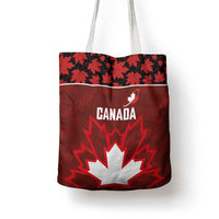 Canadian Rugby Tote Bag Maple Leaves Sporty Art Style Red Color - Wonder Print Shop