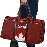 Canadian Rugby Travel Bag Maple Leaves Sporty Art Style Red Color - Wonder Print Shop