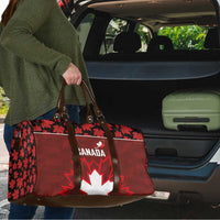 Canadian Rugby Travel Bag Maple Leaves Sporty Art Style Red Color - Wonder Print Shop