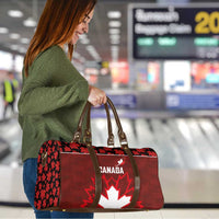 Canadian Rugby Travel Bag Maple Leaves Sporty Art Style Red Color - Wonder Print Shop