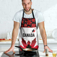 Canadian Rugby Apron Maple Leaves Sporty Art Style White Color - Wonder Print Shop