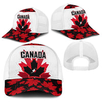 Canadian Rugby Baseball Net Cap Maple Leaves Sporty Art Style White Color - Wonder Print Shop