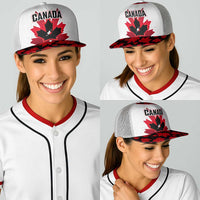 Canadian Rugby Baseball Net Cap Maple Leaves Sporty Art Style White Color - Wonder Print Shop