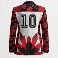 Custom Canadian Rugby Blazer Maple Leaves Sporty Art Style White Color - Wonder Print Shop