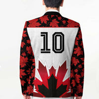 Custom Canadian Rugby Blazer Maple Leaves Sporty Art Style White Color - Wonder Print Shop