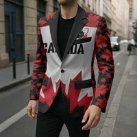 Custom Canadian Rugby Blazer Maple Leaves Sporty Art Style White Color - Wonder Print Shop