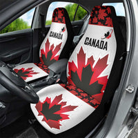Canadian Rugby Car Seat Cover Maple Leaves Sporty Art Style White Color - Wonder Print Shop