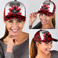 Canadian Rugby Classic Cap Maple Leaves Sporty Art Style White Color - Wonder Print Shop