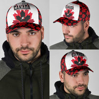 Canadian Rugby Classic Cap Maple Leaves Sporty Art Style White Color - Wonder Print Shop