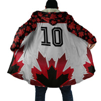 Custom Canadian Rugby Cloak Maple Leaves Sporty Art Style White Color - Wonder Print Shop