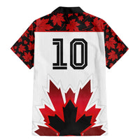 Custom Canadian Rugby Family Matching Mermaid Dress and Hawaiian Shirt Maple Leaves Sporty Art Style White Color - Wonder Print Shop