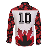 Custom Canadian Rugby Family Matching Off Shoulder Maxi Dress and Hawaiian Shirt Maple Leaves Sporty Art Style White Color - Wonder Print Shop