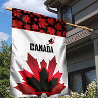 Canadian Rugby Garden Flag Maple Leaves Sporty Art Style White Color - Wonder Print Shop