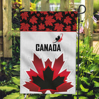 Canadian Rugby Garden Flag Maple Leaves Sporty Art Style White Color - Wonder Print Shop