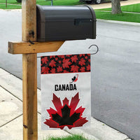 Canadian Rugby Garden Flag Maple Leaves Sporty Art Style White Color - Wonder Print Shop