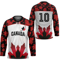 Custom Canadian Rugby Hockey Jersey Maple Leaves Sporty Art Style White Color - Wonder Print Shop