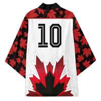 Custom Canadian Rugby Kimono Maple Leaves Sporty Art Style White Color - Wonder Print Shop