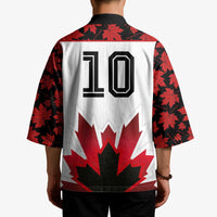 Custom Canadian Rugby Kimono Maple Leaves Sporty Art Style White Color - Wonder Print Shop