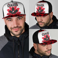 Canadian Rugby Mesh Trucker Cap Maple Leaves Sporty Art Style White Color - Wonder Print Shop