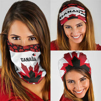 Canadian Rugby Neck Gaiter Maple Leaves Sporty Art Style White Color - Wonder Print Shop