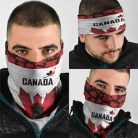 Canadian Rugby Neck Gaiter Maple Leaves Sporty Art Style White Color - Wonder Print Shop