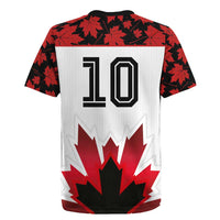 Custom Canadian Rugby Rugby Jersey Maple Leaves Sporty Art Style White Color - Wonder Print Shop