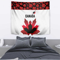 Canadian Rugby Tapestry Maple Leaves Sporty Art Style White Color - Wonder Print Shop