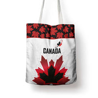 Canadian Rugby Tote Bag Maple Leaves Sporty Art Style White Color - Wonder Print Shop