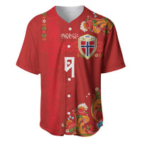 Custom Norway Football Baseball Jersey Norge Viking and Rosemaling Ornament