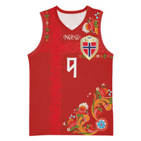 Custom Norway Football Basketball Jersey Norge Viking and Rosemaling Ornament