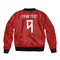 Custom Norway Football Bomber Jacket Norge Viking and Rosemaling Ornament