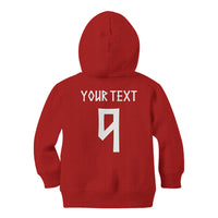 Custom Norway Football Kid Hoodie Norge Viking and Rosemaling Ornament