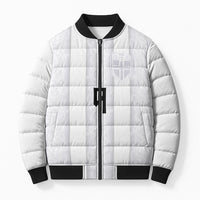 Custom Norway Football Bomber Puffer Jacket Norge Viking Ornament Whiteout