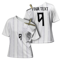 Custom Norway Football Cross Shoulder Shirt Norge Viking Ornament Whiteout