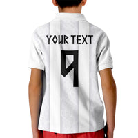 Custom Norway Football Kid Polo Shirt Norge Viking Ornament Whiteout