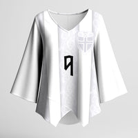 Custom Norway Football Kimono Sleeve Blouse Norge Viking Ornament Whiteout