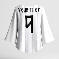 Custom Norway Football Kimono Sleeve Blouse Norge Viking Ornament Whiteout