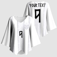 Custom Norway Football Kimono Sleeve Blouse Norge Viking Ornament Whiteout