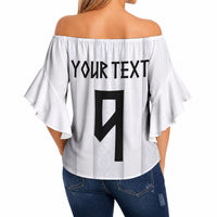 Custom Norway Football Off Shoulder Wrap Waist Top Norge Viking Ornament Whiteout