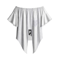 Custom Norway Football Off Shoulder Wrap Waist Top Norge Viking Ornament Whiteout