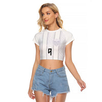 Custom Norway Football Raglan Cropped T Shirt Norge Viking Ornament Whiteout